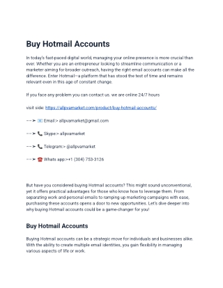 7 Best Sites to Buy Hotmail Accounts (Bulk & Aged)