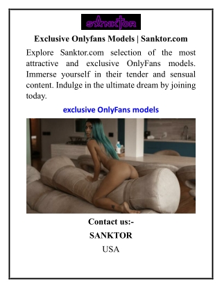 Exclusive Onlyfans Models  Sanktor