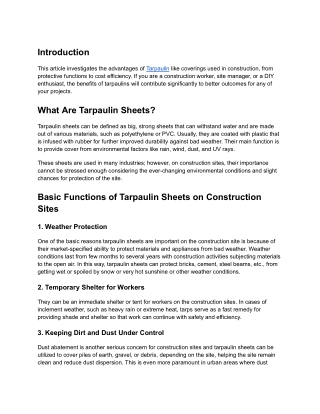 The Role of Tarpaulin Sheets in Construction Sites (1)