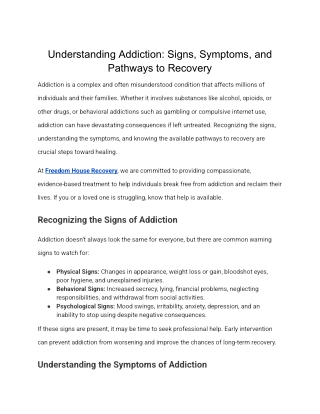 Understanding Addiction_ Signs, Symptoms, and Pathways to Recovery