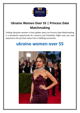 Ukraine Women Over 55