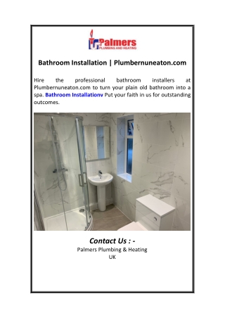 Bathroom Installation  Plumbernuneaton.com