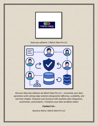 Data ops software  Match Data Pro LLC