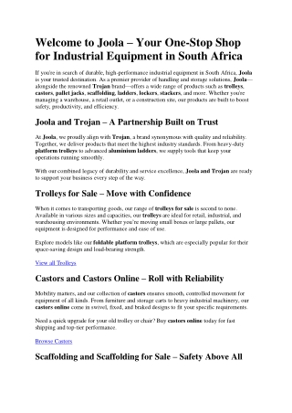 Castors and wheels