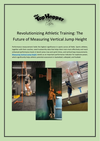 Revolutionizing Athletic Training The Future of Measuring Vertical Jump Height