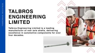 Tandem Axle Shafts Manufacturer