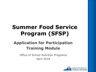 Summer Food Service Program (SFSP)