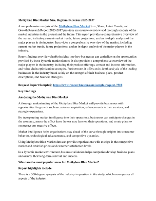 Methylene Blue Market