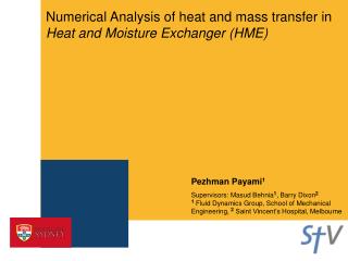Numerical Analysis of heat and mass transfer in Heat and Moisture Exchanger (HME)