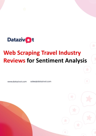 Web Scraping Travel Industry Reviews for Sentiment Analysis