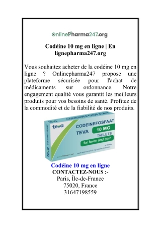 Codéine 10 mg en ligne  En lignepharma247.org (1)