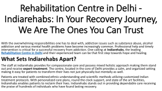 Alcohol & Drug Rehabilitation Centre in Delhi – Indiarehabs