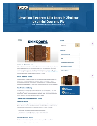 Skin Doors in Zirakpur By Jindal Door And Ply
