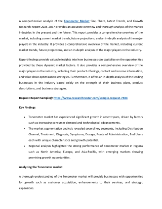 Tonometer Market Size, Regional Revenue and Outlook 2025-2037