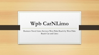 Business Travel Limo Services West Palm Beach by West Palm Beach Car and Limo