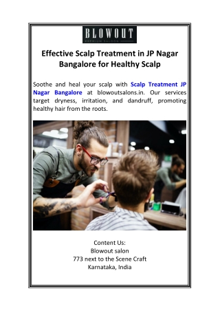 Effective Scalp Treatment in JP Nagar Bangalore for Healthy Scalp