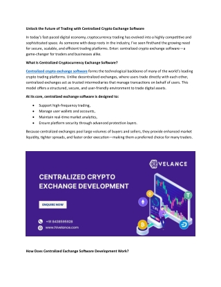 What Makes Centralized Crypto Exchange Platforms a Trader’s First Choice?