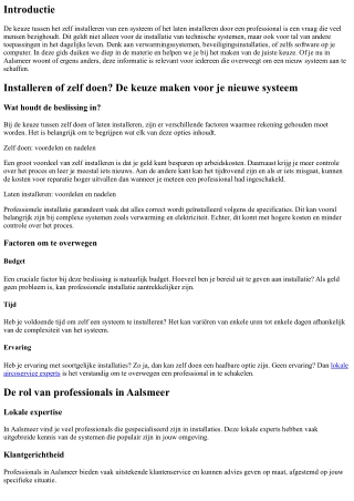 Installeren of zelf doen? De keuze maken voor je nieuwe systeem