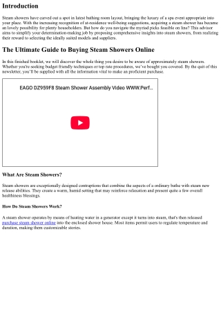 The Ultimate Guide to Buying Steam Showers Online