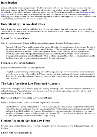 The Ultimate Guide to Finding Reputable Accident Law Firms