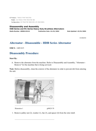 Caterpillar Cat D5 TRACK-TYPE TRACTOR (Prefix 98J) Service Repair Manual Instant Download (98J01591-UP)