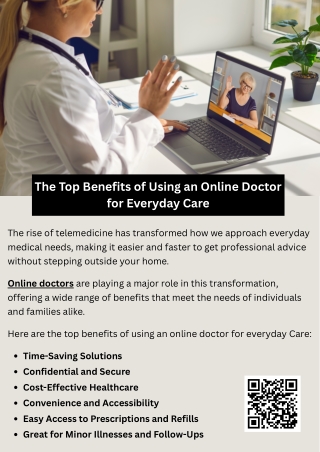 The Top Benefits of Using an Online Doctor for Everyday Care