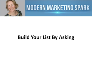 Build Your List By Asking