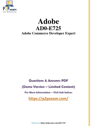 AD0-E725 Questions and Answers pdf dumps