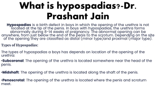 What is hypospadias-Dr. Prashant Jain