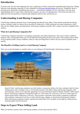 We Buy Land: What to Expect from a Land Buying Company