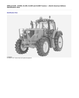 John Deere 6105M, 6115M, 6125M and 6140M Tractors (North American Edition) Operator’s Manual Instant Download (Publicati