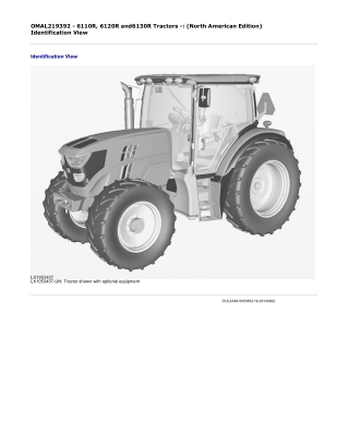 John Deere 6110R, 6120R and 6130R Tractors - (North American Edition) Operator’s Manual Instant Download (Publication No