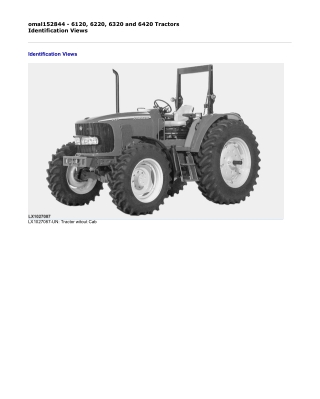 John Deere 6120, 6220, 6320 and 6420 Tractors Operator’s Manual Instant Download (Publication No. omal152844)