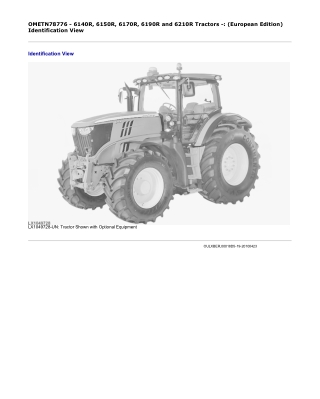 John Deere 6140R, 6150R, 6170R, 6190R and 6210R Tractors (European Edition) Operator’s Manual Instant Download (Publicat