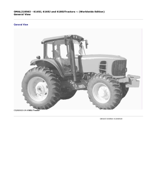 John Deere 6145J, 6165J and 6180J Tractors - (Worldwide Edition) Operator’s Manual Instant Download (Publication No. OMA
