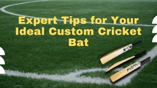 Expert Tips for Your Ideal Custom Cricket Bat