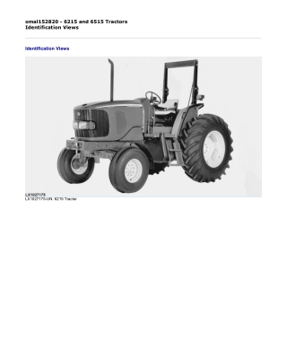 John Deere 6215 and 6515 Tractors Operator’s Manual Instant Download (Publication No. omal152820)
