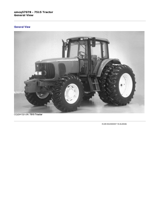 John Deere 7515 Tractor Operator’s Manual Instant Download (Publication No. omcq57078)