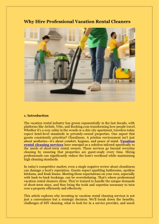 Why Hire Professional Vacation Rental Cleaners