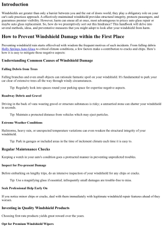 How to Prevent Windshield Damage within the First Place