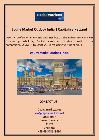 Equity Market Outlook India Capitalmarkets.net