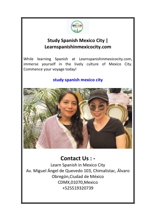 Study Spanish Mexico City  Learnspanishinmexicocity.com