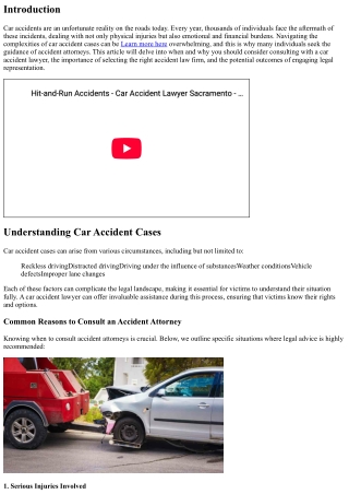 When to Consult Accident Attorneys for Your Case