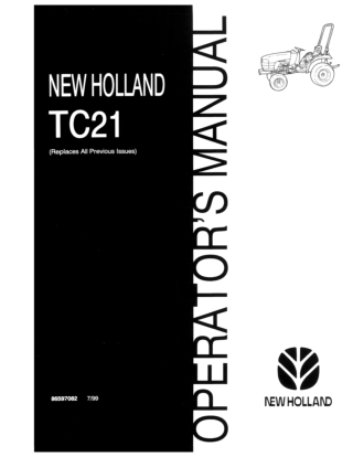 New Holland TC21 Tractor Operator’s Manual Instant Download (Publication No.86597082)