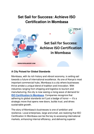 Set Sail for Success_ Achieve ISO Certification in Mombasa
