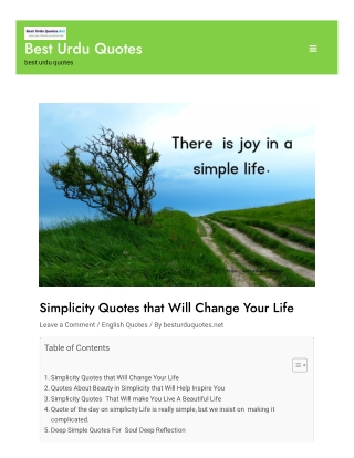 Simplicity Quotes that Will Change Your Life