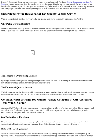 Return when driving: High Quality Automotive Company at Our Accredited Tesla Col