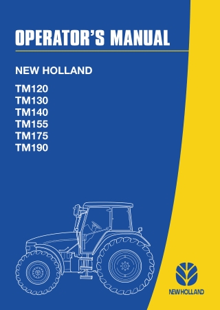 New Holland TM120 TM130 TM140 TM155 TM175 TM190 Tractor Operator’s Manual Instant Download (Publication No.82998443)