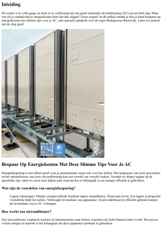 Bespaar Op Energiekosten Met Deze Slimme Tips Voor Je AC