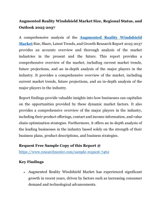 Augmented Reality Windshield Market